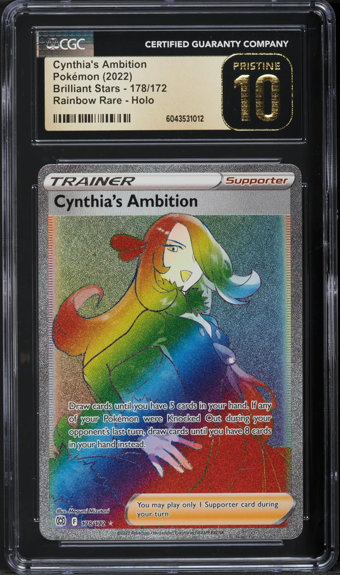 2022 Pokemon SWSH Brilliant Stars Hyper Rare Cynthia's Ambition CGC 10 ...
