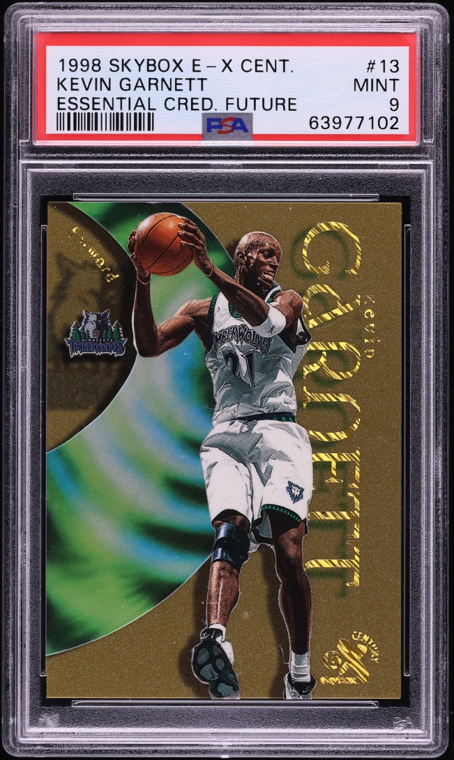 1998 Skybox E-X Century Essential Credentials Future Kevin Garnett /78 #13 PSA 9 MINT