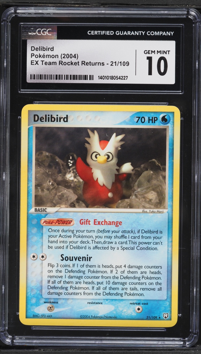2004 Pokemon EX Team Rocket Returns Delibird #21 CGC 10 GEM MINT