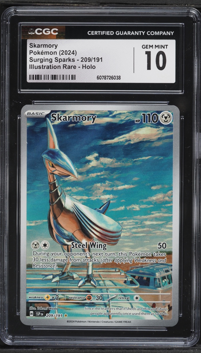 2024 Pokemon Scarlet & Violet Surging Sparks IR Skarmory #209 CGC 10 GEM MINT