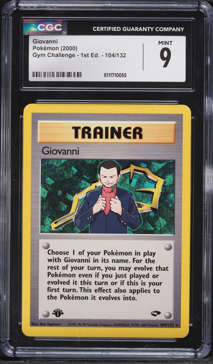 2000 Pokemon Gym Challenge 1st Edition Giovanni #104 CGC 9 MINT