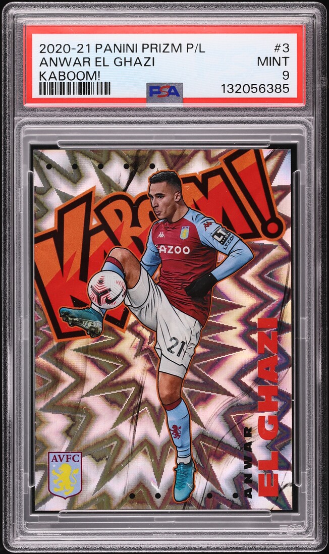 2020 Panini Prizm Premier League Kaboom! Anwar El Ghazi #3 PSA 9 MINT