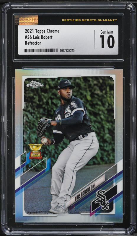 2021 Topps Chrome Magenta Speckle Refractor Luis Robert /350 #56