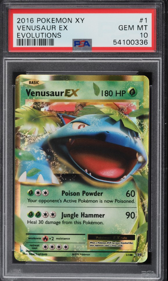 2016 Pokemon XY Evolutions Holo Venusaur EX #1 PSA 10 GEM MINT
