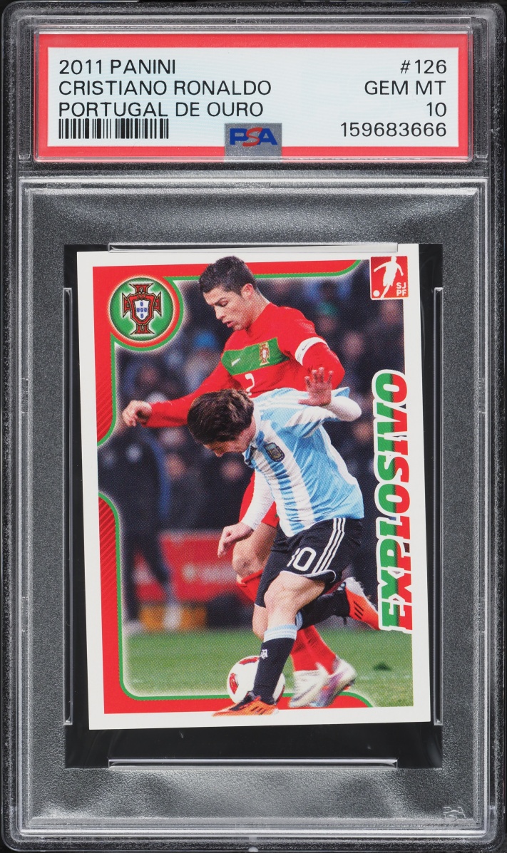 2011 Panini Portugal De Ouro Cristiano Ronaldo #126 PSA 10 GEM MINT