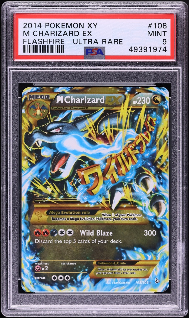 2014 Pokemon XY Flashfire SEC M Charizard EX #108 PSA 9 MINT