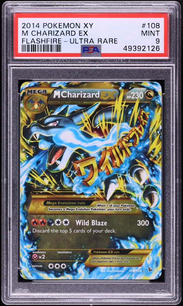 2014 Pokemon XY Flashfire SEC M Charizard EX #108 PSA 9 MINT