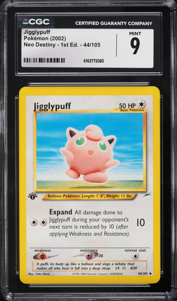 2002 Pokemon Neo Destiny 1st Edition Jigglypuff #44 CGC 9 MINT