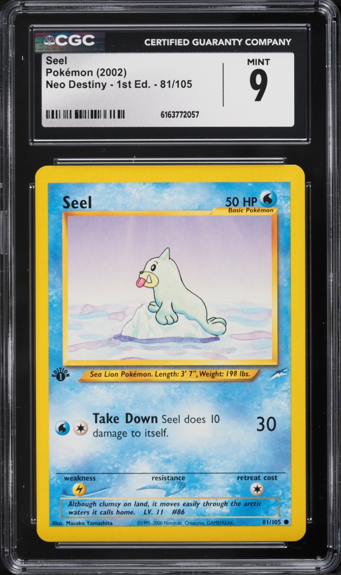 2002 Pokemon Neo Destiny 1st Edition Seel #81 CGC 9 MINT