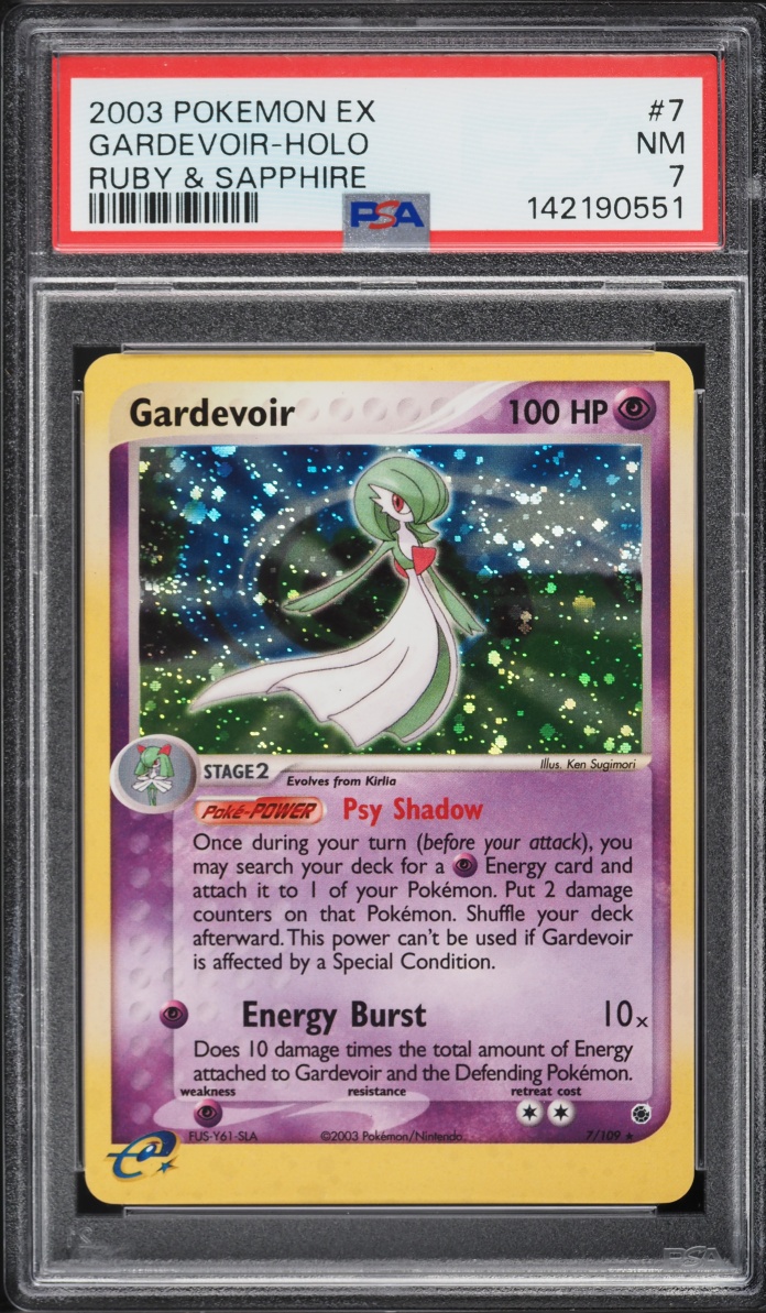 2003 Pokemon EX Ruby & Sapphire Holo Gardevoir #7 PSA 7 NRMT