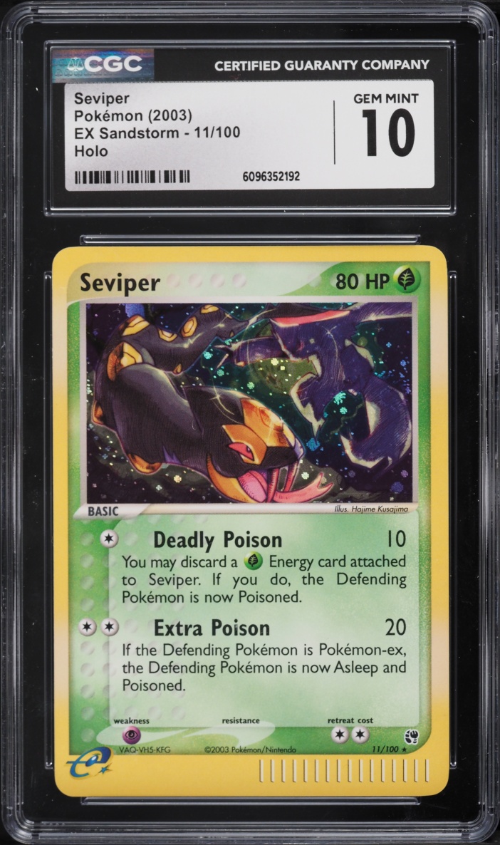 2003 Pokemon EX Sandstorm Holo Seviper #11 CGC 10 GEM MINT