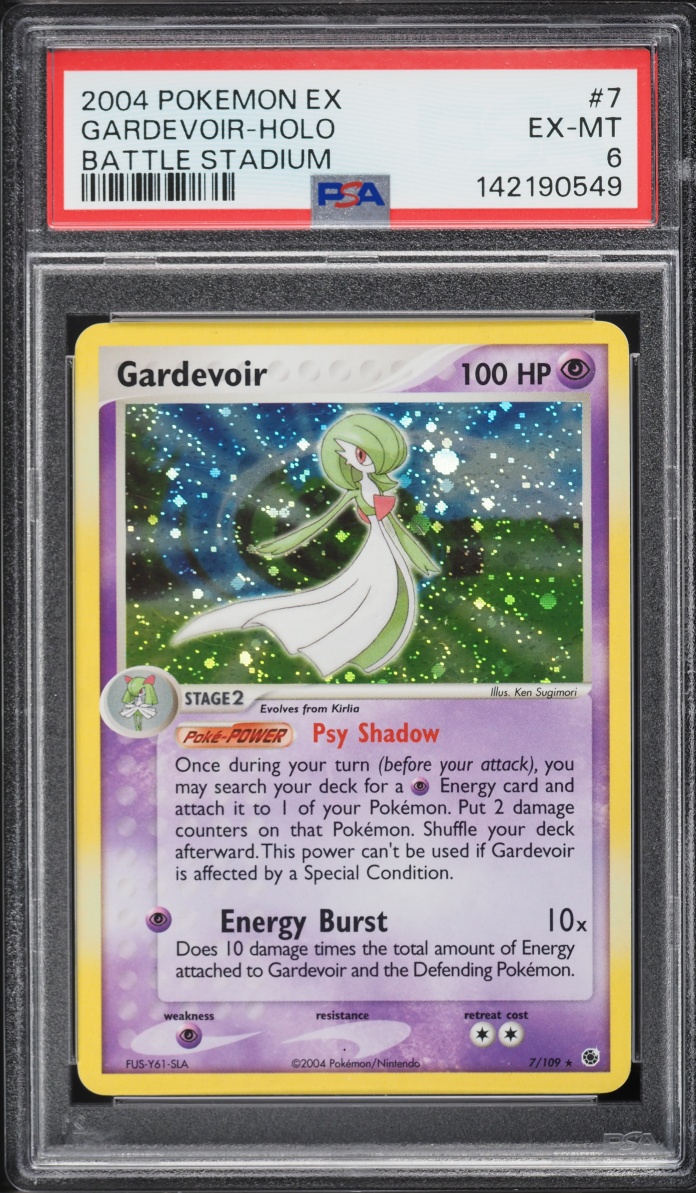 2004 Pokemon EX Battle Stadium Holo Gardevoir #7 PSA 6 EXMT