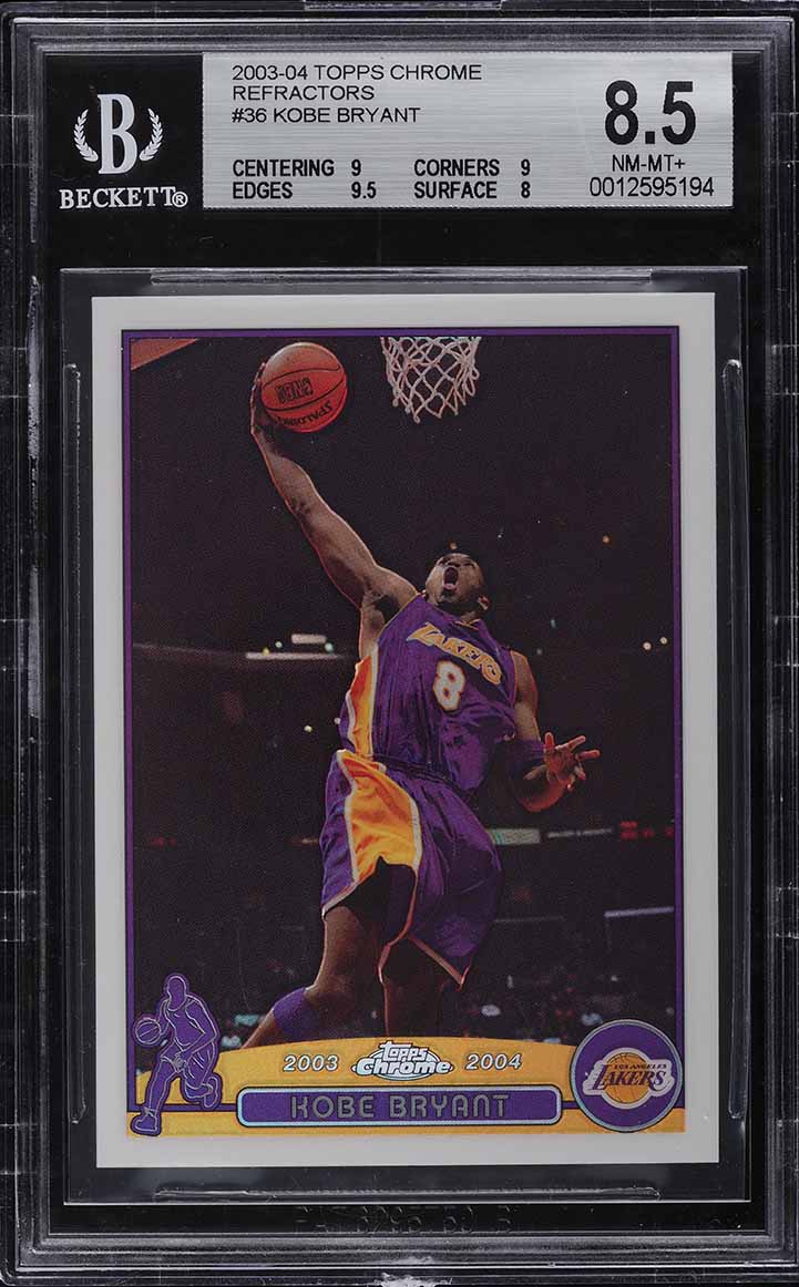 2003 Topps Chrome Gold Refractor Kobe Bryant /99 #36 PSA 10 GEM