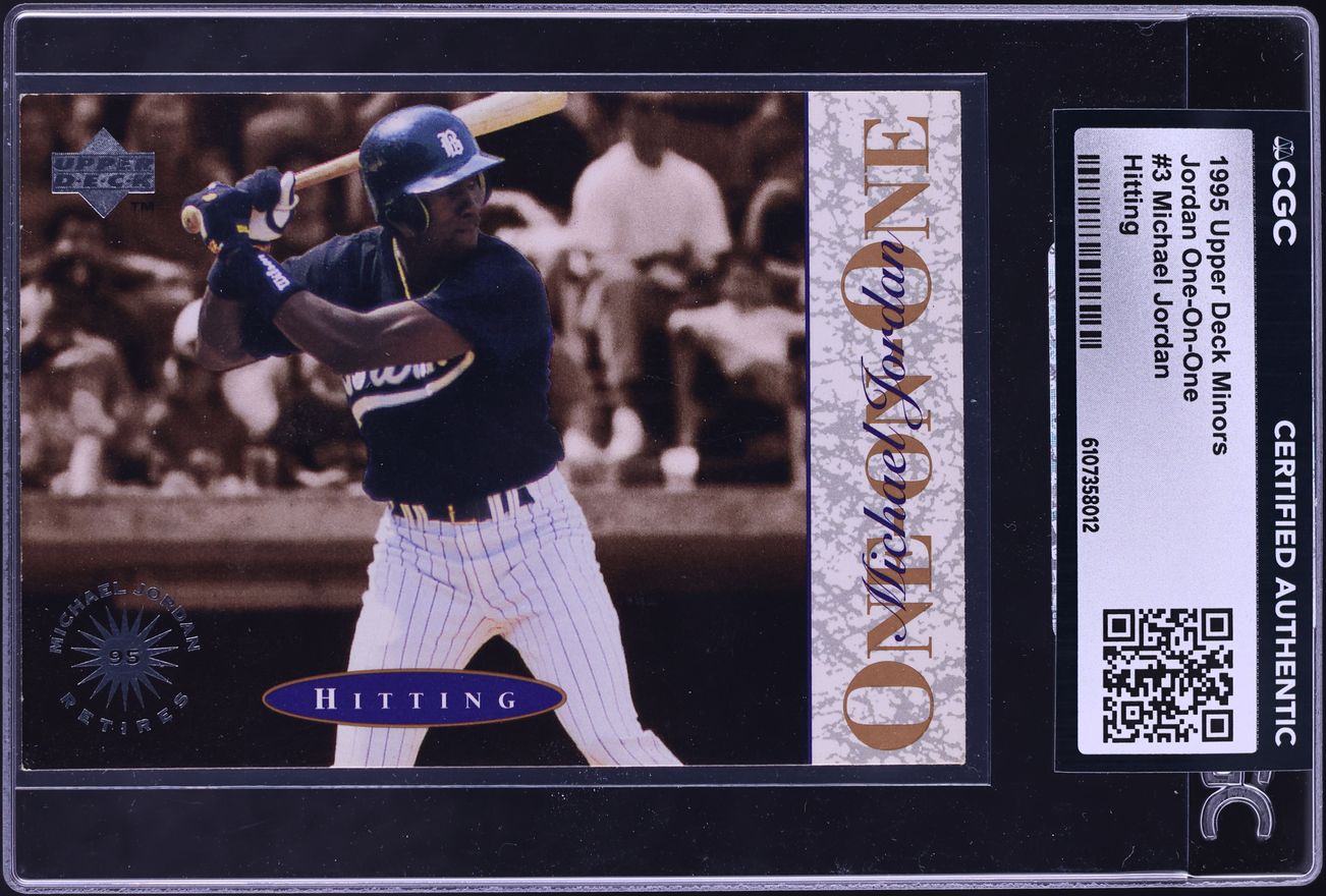 1995 Upper Deck Minors Jordan One On One Hitting Michael Jordan #3 CGC AUTH