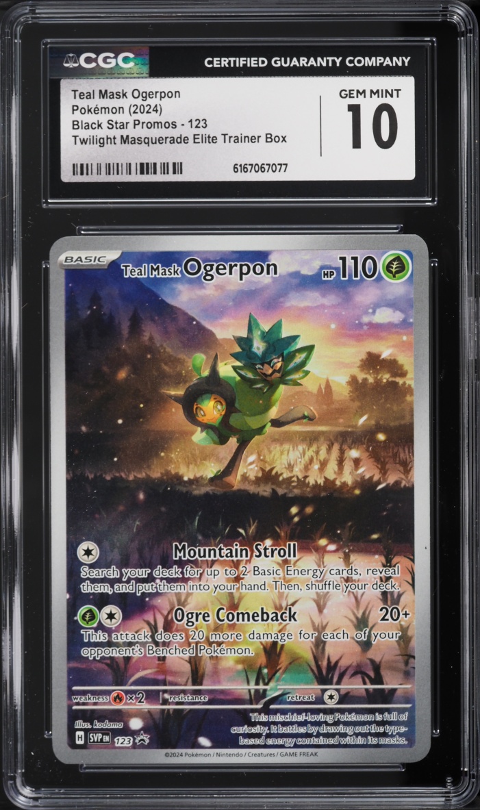 2024 Pokemon SV Promo Twilight Masquerade ETB Full Art Teal Mask Ogerpon #123 CGC 10 GEM MINT
