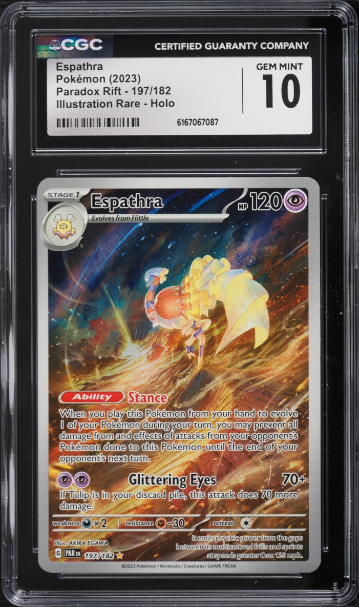 2023 Pokemon Scarlet & Violet Paradox Rift IR Espathra #197 CGC 10 GEM MINT