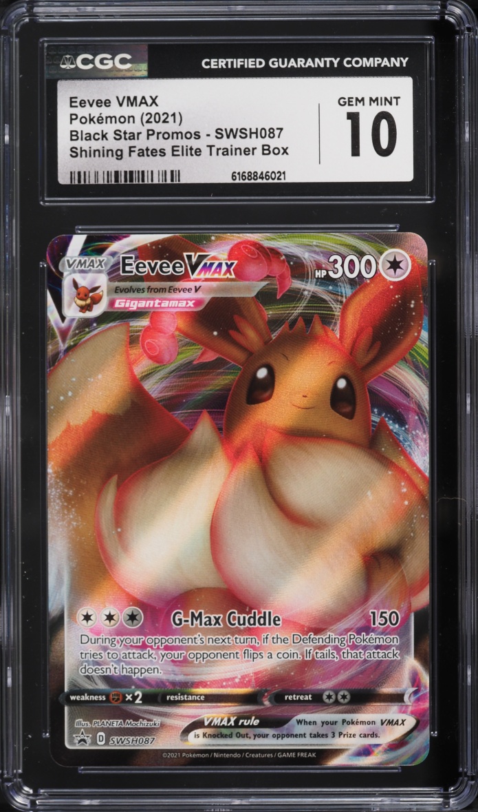 2021 Pokemon Sword & Shield Promo Shining Fates ETB Eevee VMAX #SWSH087 CGC 10 GEM MINT