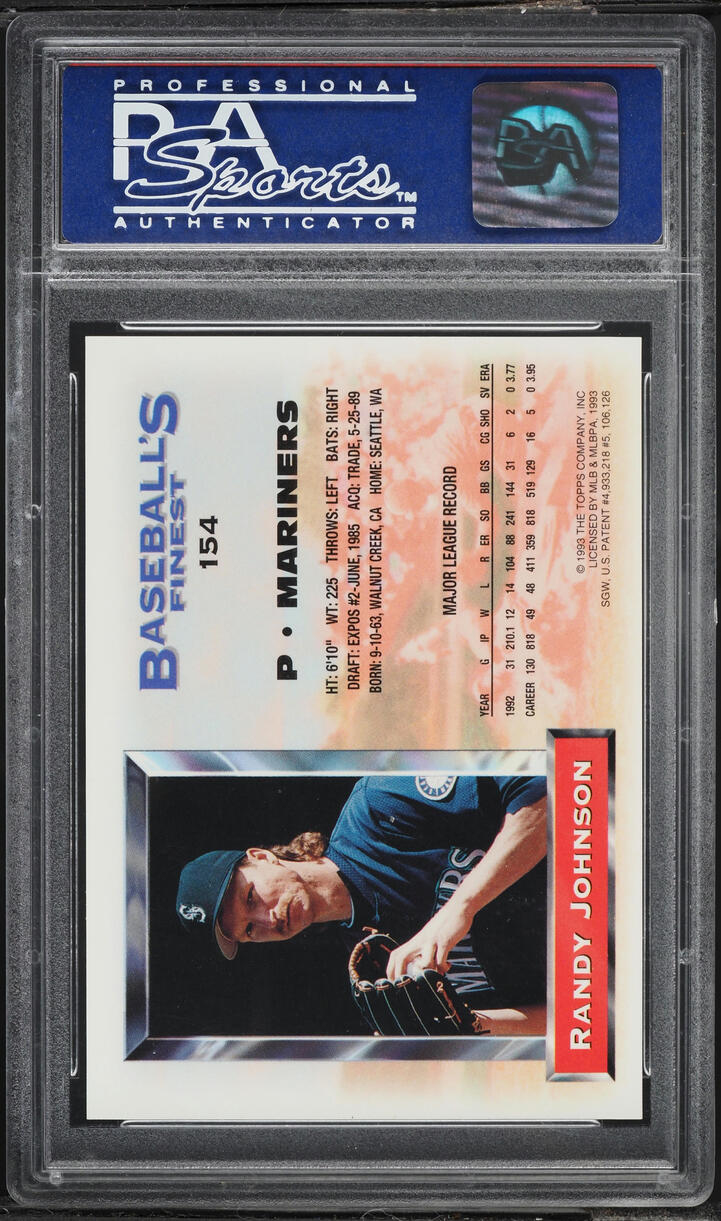 1993 Finest Refractor Randy Johnson #154 PSA 9 MINT