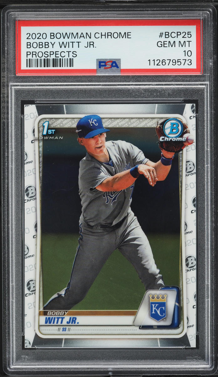 2020 Bowman Chrome Bobby Witt Jr PROSPECT #BCP-25 PSA 10 GEM MINT