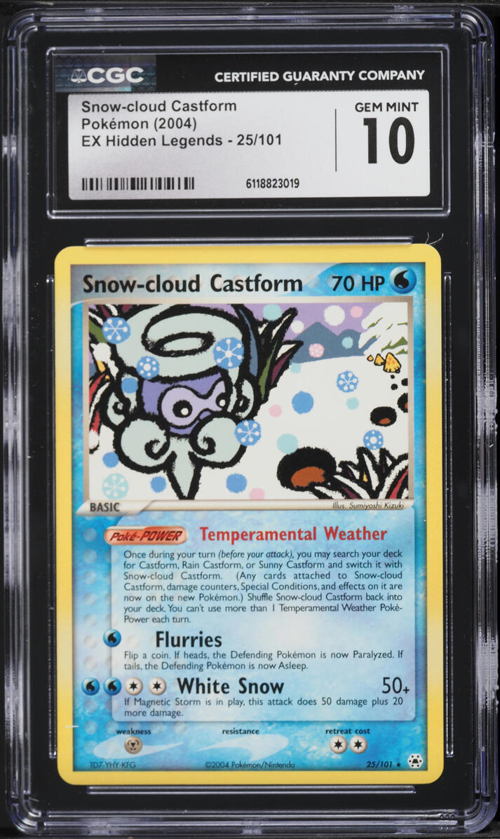 2004 Pokemon EX Hidden Legends Snow-Cloud Castform #25 CGC 10 GEM MINT