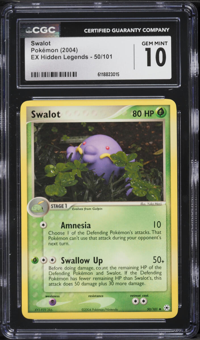 2004 Pokemon EX Hidden Legends Swalot #50 CGC 10 GEM MINT