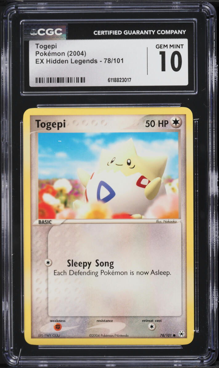 2004 Pokemon EX Hidden Legends Togepi #78 CGC 10 GEM MINT