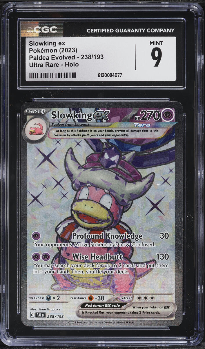 2023 Pokemon Scarlet & Violet Paldea Evolved Full Art Slowking ex #238 CGC 9 MINT