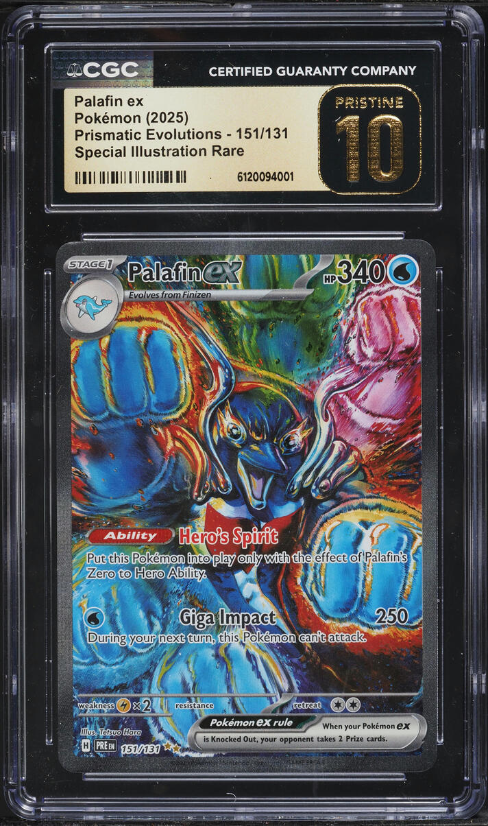 2025 Pokemon Scarlet & Violet Prismatic Evolutions SIR Palafin ex #151 CGC 10 PRISTINE