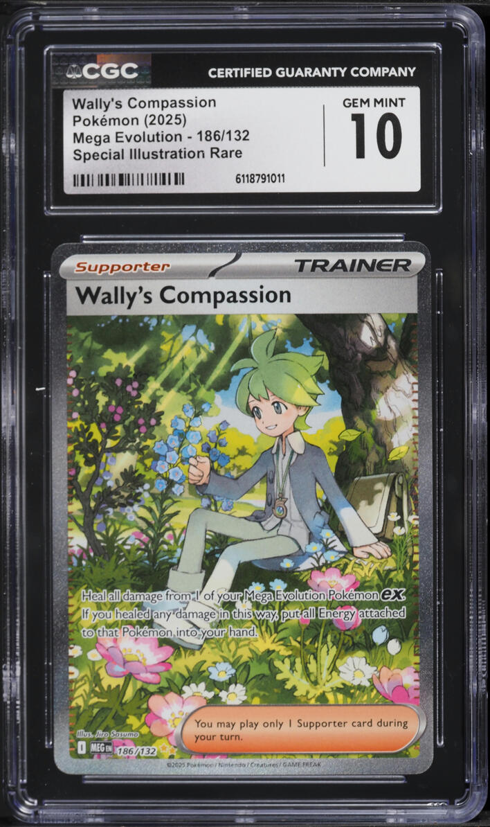 2025 Pokemon Mega Evolution SIR Wally's Compassion #186 CGC 10 GEM MINT
