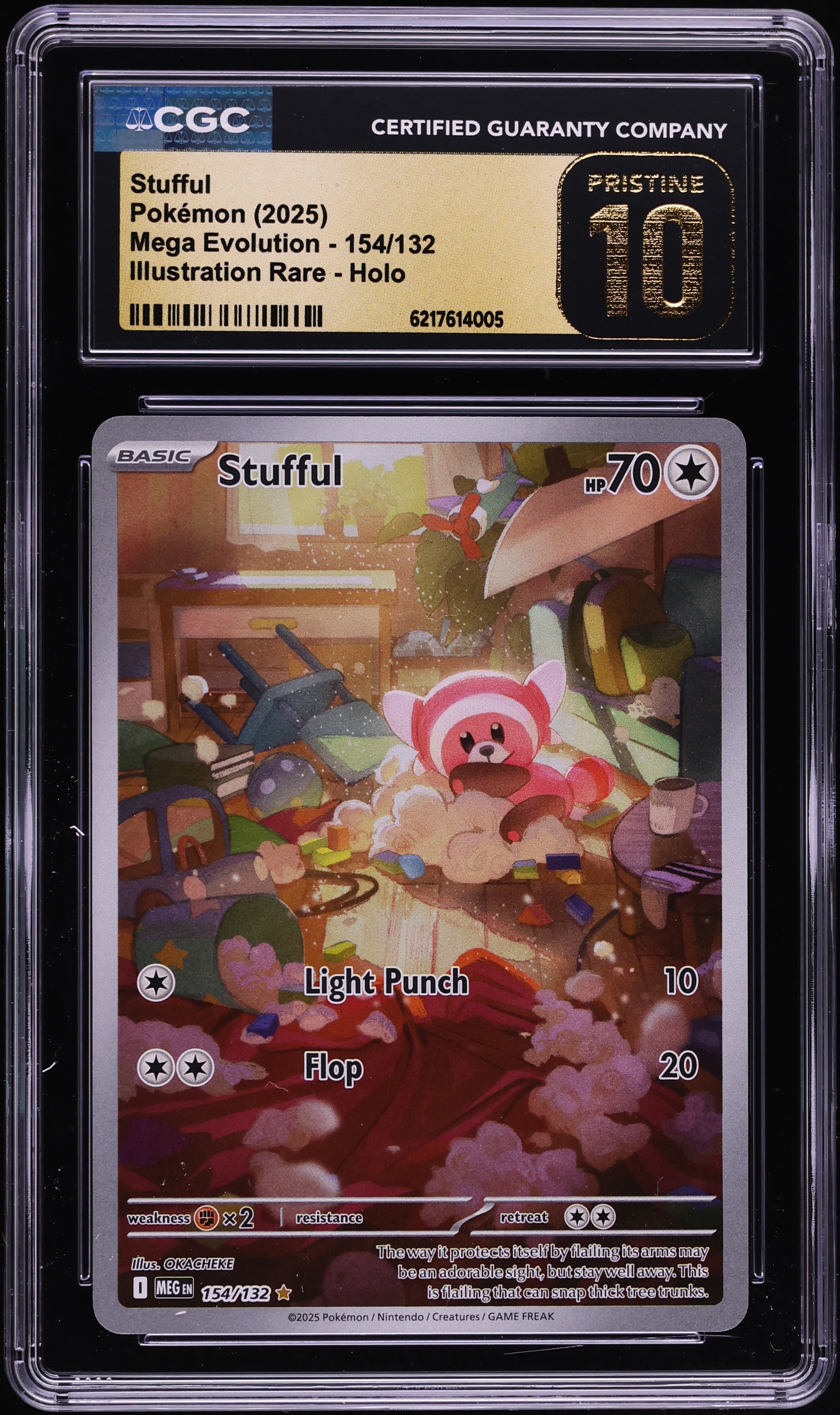 2025 Pokemon Mega Evolution IR Stufful #154 CGC 10 PRISTINE