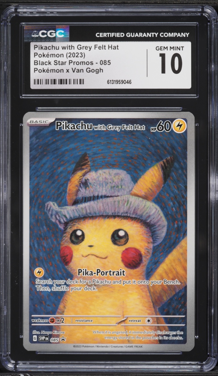 2023 Pokemon Scarlet & Violet Promo Van Gogh Pikachu With Grey Felt Hat #85 CGC 10 GEM MINT
