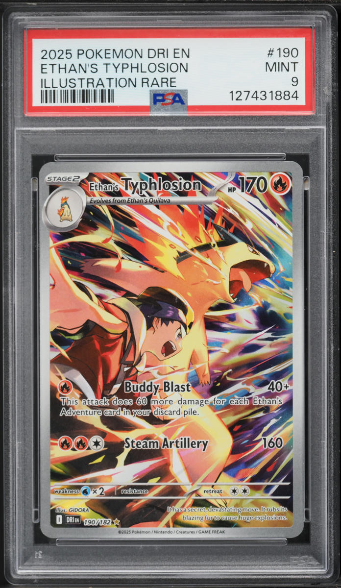 2025 Pokemon Scarlet & Violet Destined Rivals IR Ethan's Typhlosion #190 PSA 9 MINT