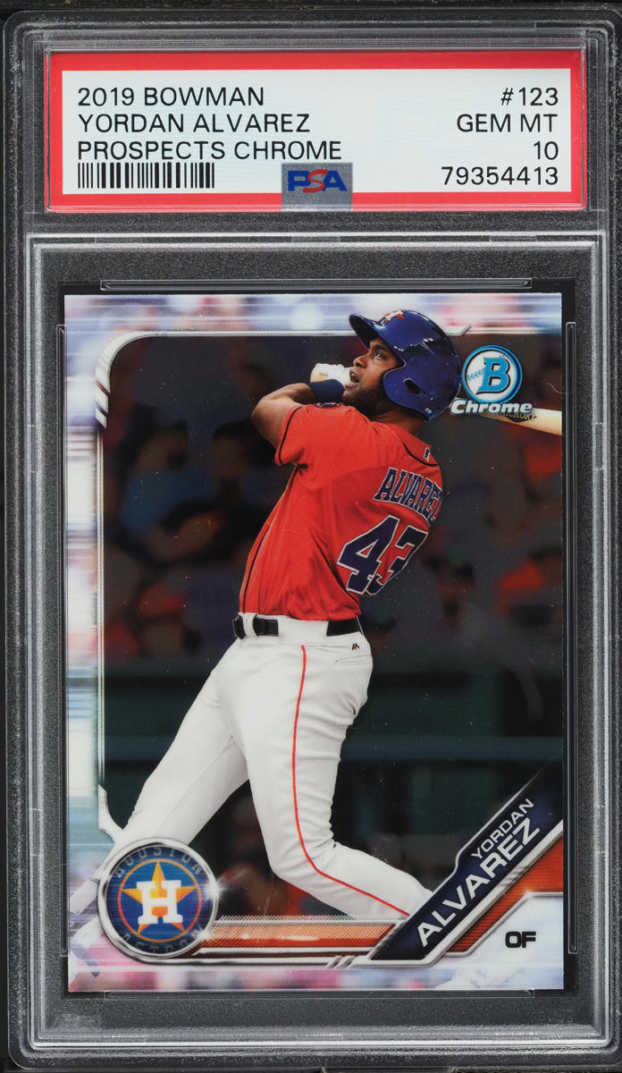 2019 Bowman Chrome Yordan Alvarez PROSPECT #BCP-123 PSA 10 GEM MINT