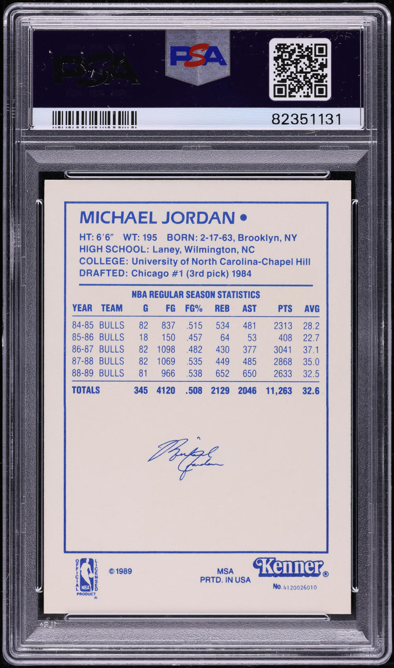1989 Kenner Starting Lineup One On One Michael Jordan PSA 10 GEM MINT