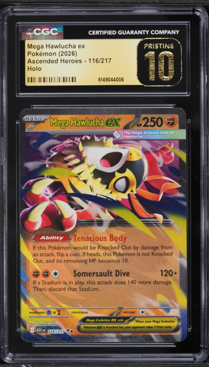 2026 Pokemon Mega Evolution Ascended Heroes Holo Mega Hawlucha ex #116 CGC 10 PRISTINE