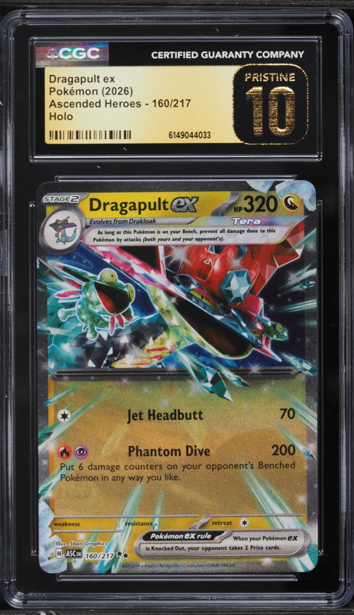 2026 Pokemon Mega Evolution Ascended Heroes Holo Dragapult ex #160 CGC 10 PRISTINE