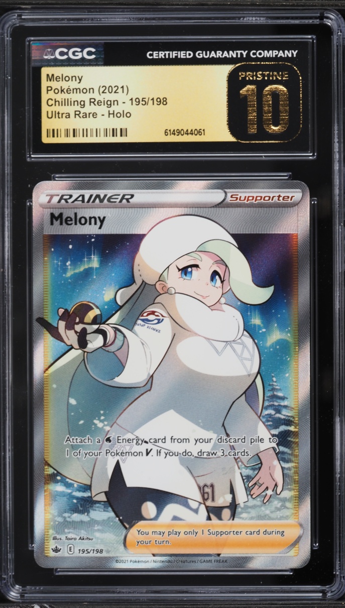2021 Pokemon Sword & Shield Chilling Reign Full Art Melony #195 CGC 10 PRISTINE