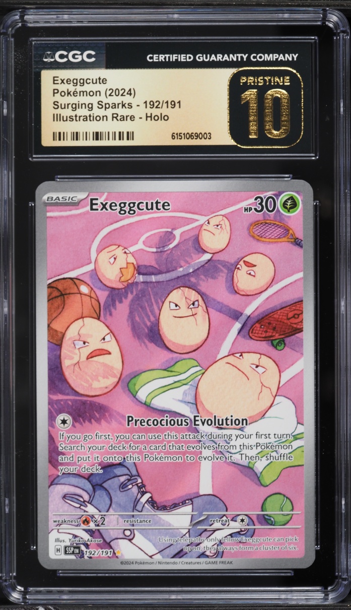 2024 Pokemon Scarlet & Violet Surging Sparks IR Exeggcute #192 CGC 10 PRISTINE