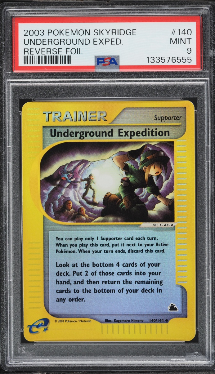 2003 Pokemon Skyridge Reverse Foil Underground Expedition #140 PSA 9 MINT