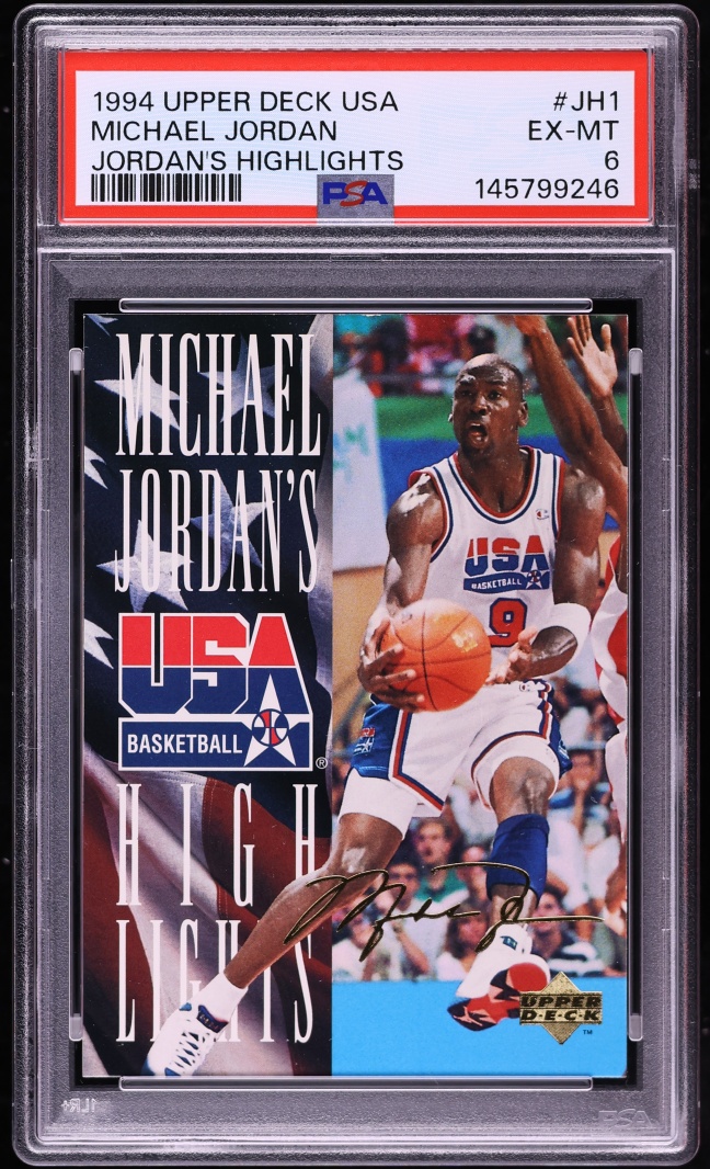 1994 Upper Deck USA Jordan's Highlights Michael Jordan #JH1 PSA 6 EXMT