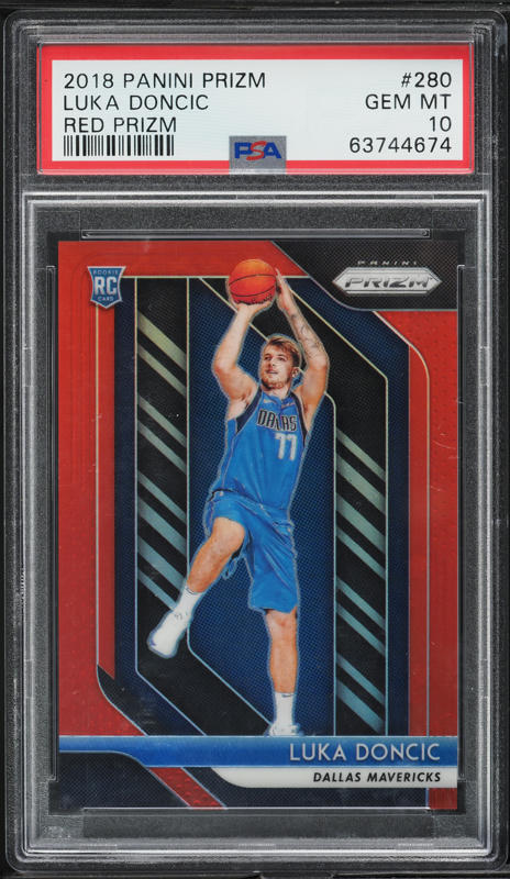 2018 Panini Prizm Luka Doncic ROOKIE #280 PSA 9 MINT on Fanatics