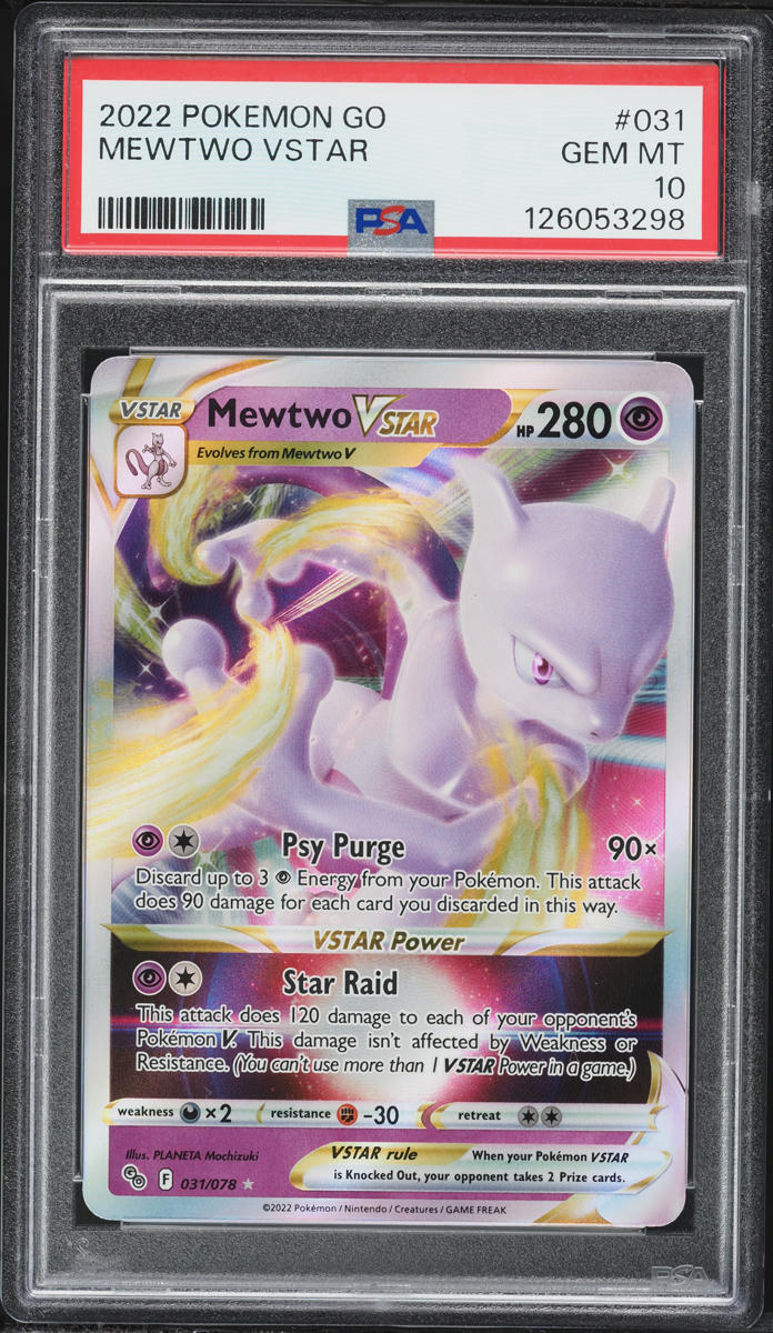 2022 Pokemon Sword & Shield Pokemon GO Holo Mewtwo VSTAR #31 PSA 10 GEM MINT