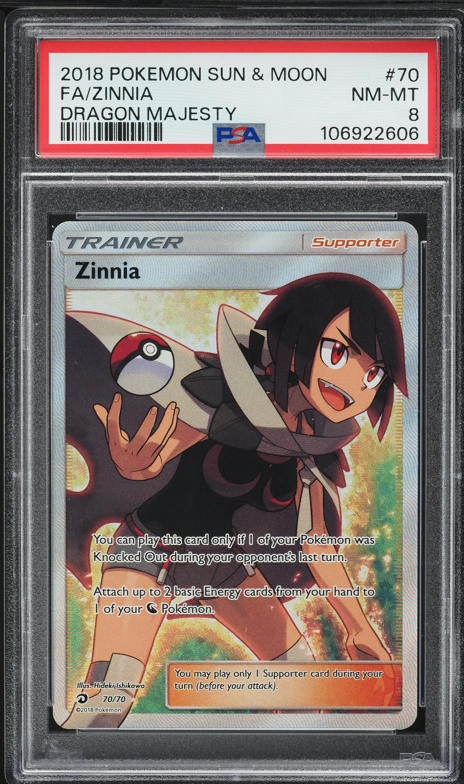 2018 Pokemon Japanese SM Dragon Storm Full Art Zinnia #59 PSA 10