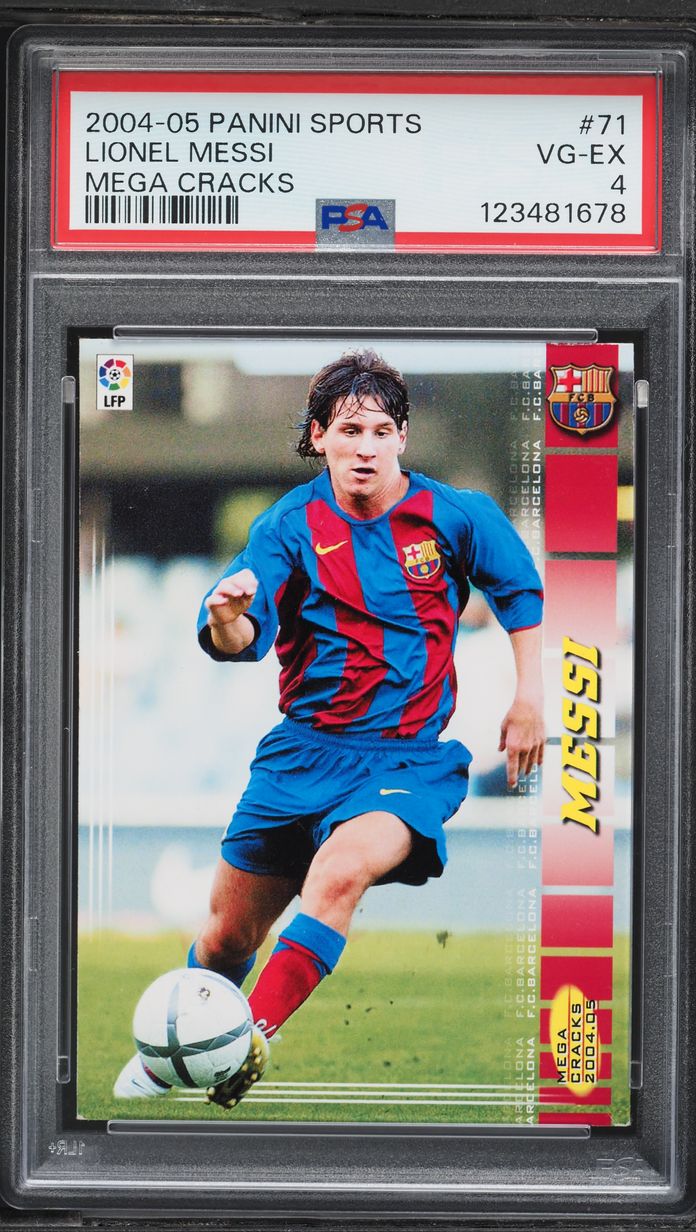 2004 Panini Sports Mega Cracks Lionel Messi ROOKIE #71 PSA 4 VGEX