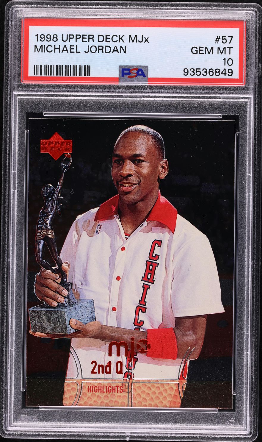 1998 Upper Deck MJx Michael Jordan #57 PSA 10 GEM MINT