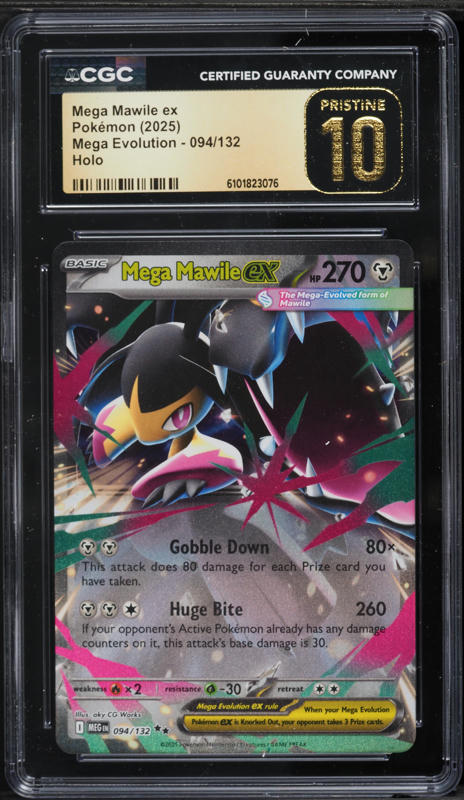 2025 Pokemon Mega Evolution Mega Mawile ex #94 CGC 10 GEM MINT on