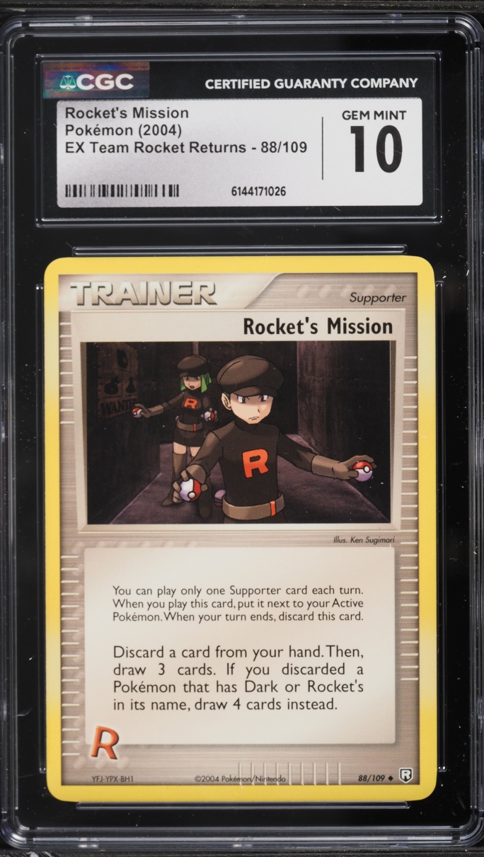 2004 Pokemon EX Team Rocket Returns Rocket's Mission #88 CGC 10 GEM MINT