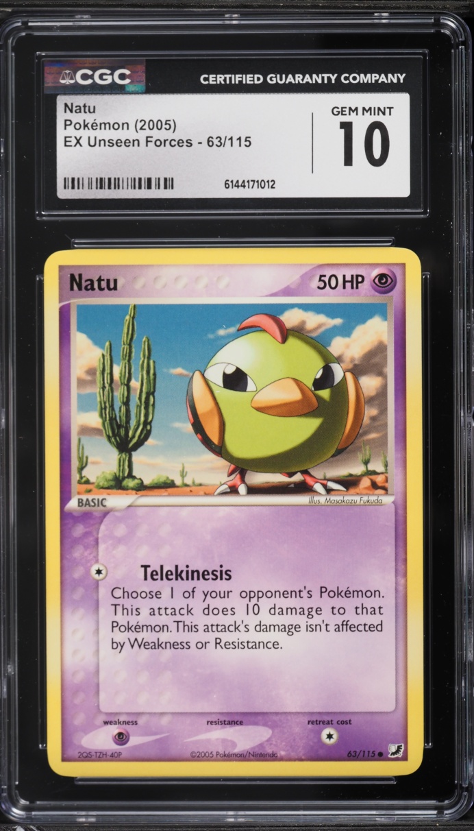 2005 Pokemon EX Unseen Forces Natu #63 CGC 10 GEM MINT