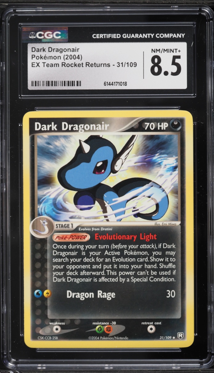 2004 Pokemon EX Team Rocket Returns Dark Dragonair #31 CGC 8.5 NM-MT+