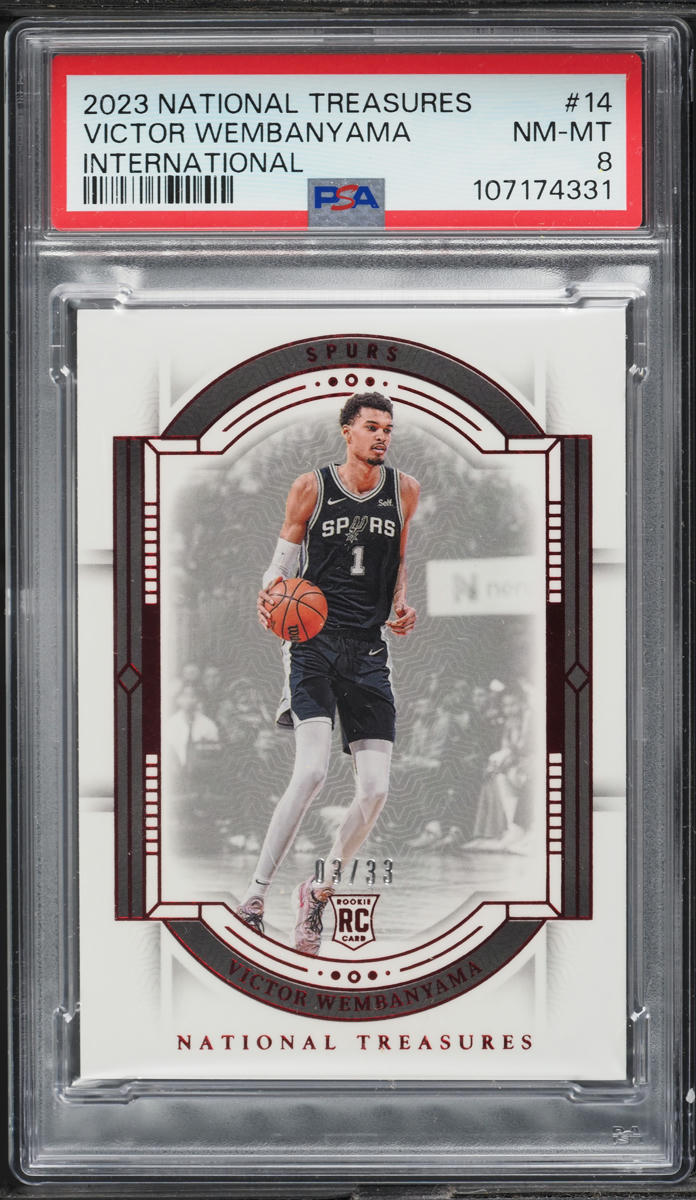 2023 National Treasures International Victor Wembanyama ROOKIE /33 #14 PSA 8